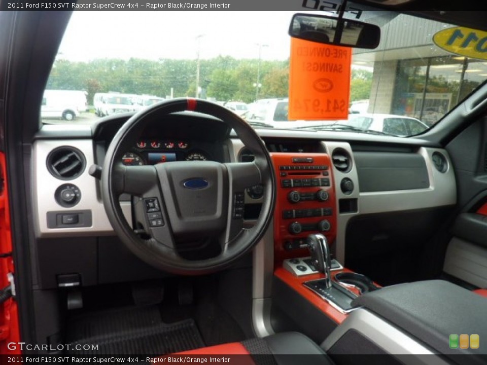 Raptor Black/Orange Interior Dashboard for the 2011 Ford F150 SVT Raptor SuperCrew 4x4 #54504428