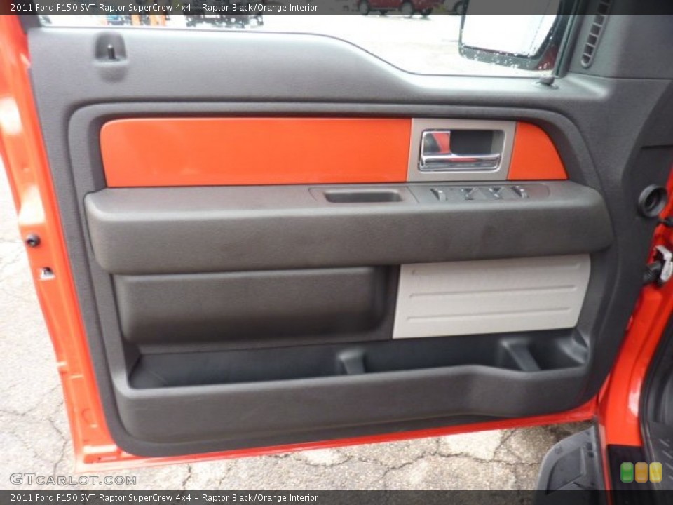 Raptor Black/Orange Interior Door Panel for the 2011 Ford F150 SVT Raptor SuperCrew 4x4 #54504434