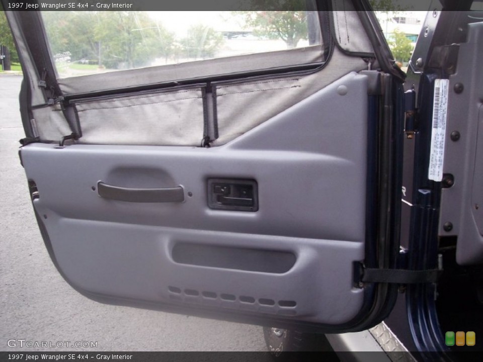 Gray Interior Door Panel for the 1997 Jeep Wrangler SE 4x4 #54507674