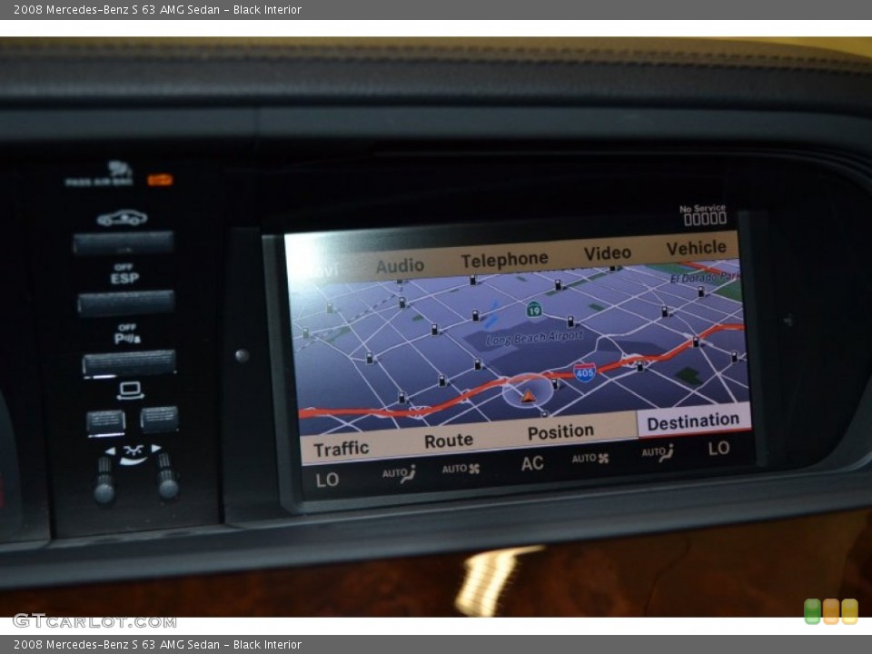Black Interior Navigation for the 2008 Mercedes-Benz S 63 AMG Sedan #54508052