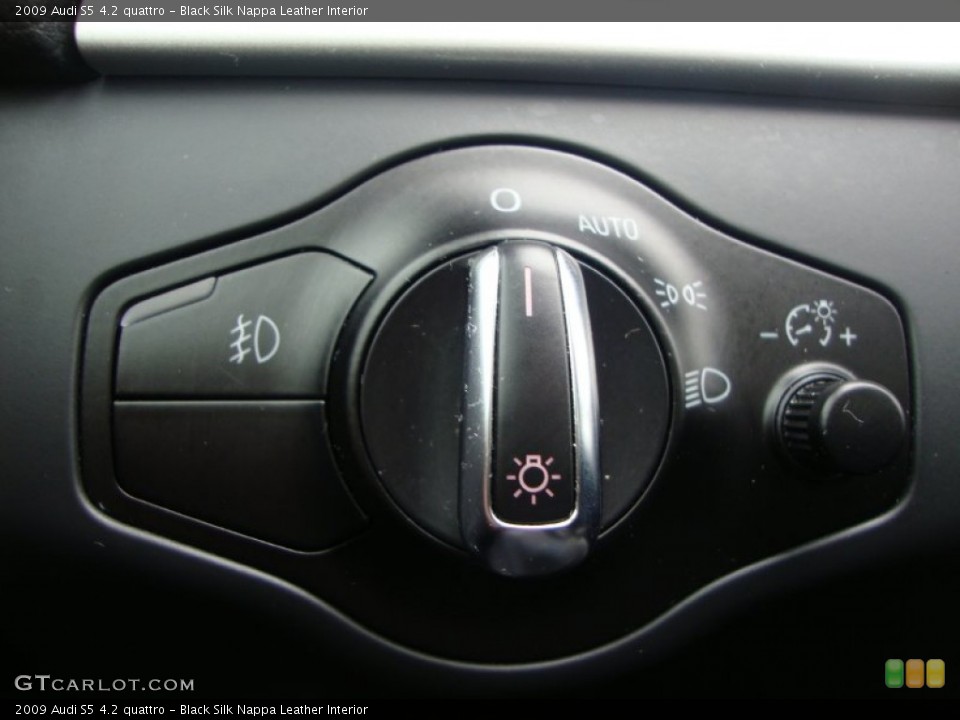 Black Silk Nappa Leather Interior Controls for the 2009 Audi S5 4.2 quattro #54511940