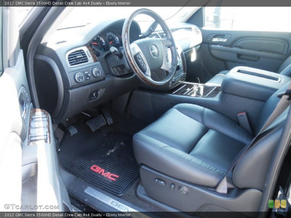 Ebony Interior Photo for the 2012 GMC Sierra 3500HD Denali Crew Cab 4x4 Dually #54514115