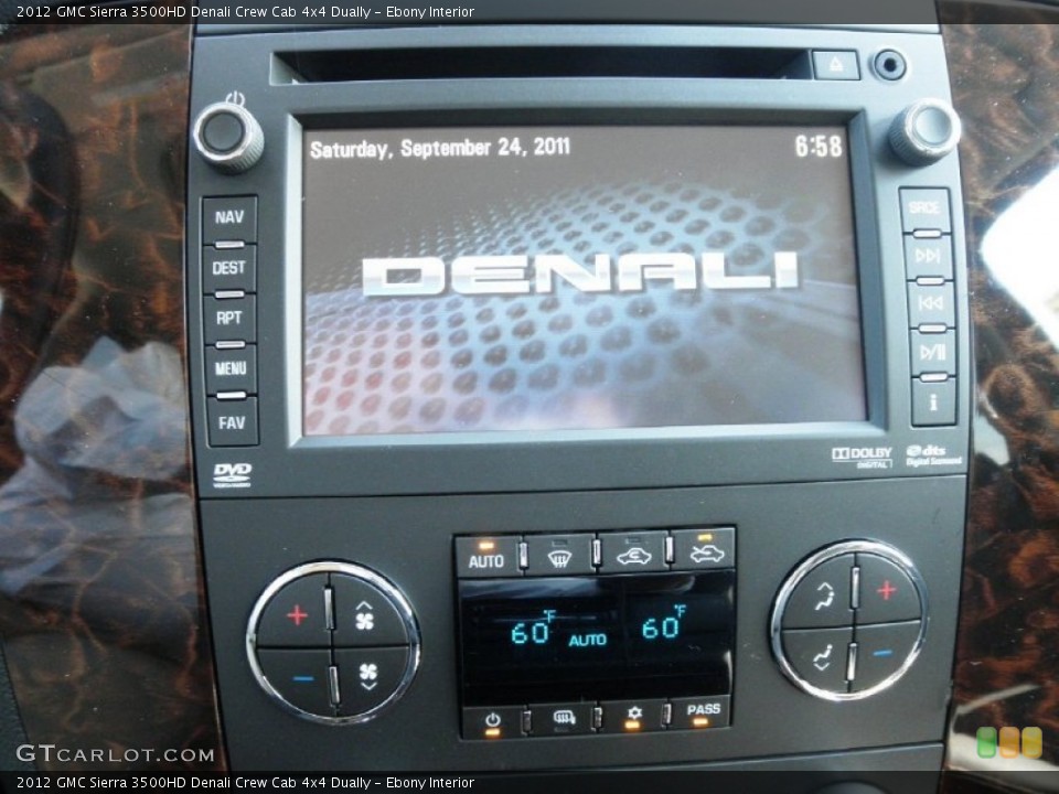 Ebony Interior Controls for the 2012 GMC Sierra 3500HD Denali Crew Cab 4x4 Dually #54514124