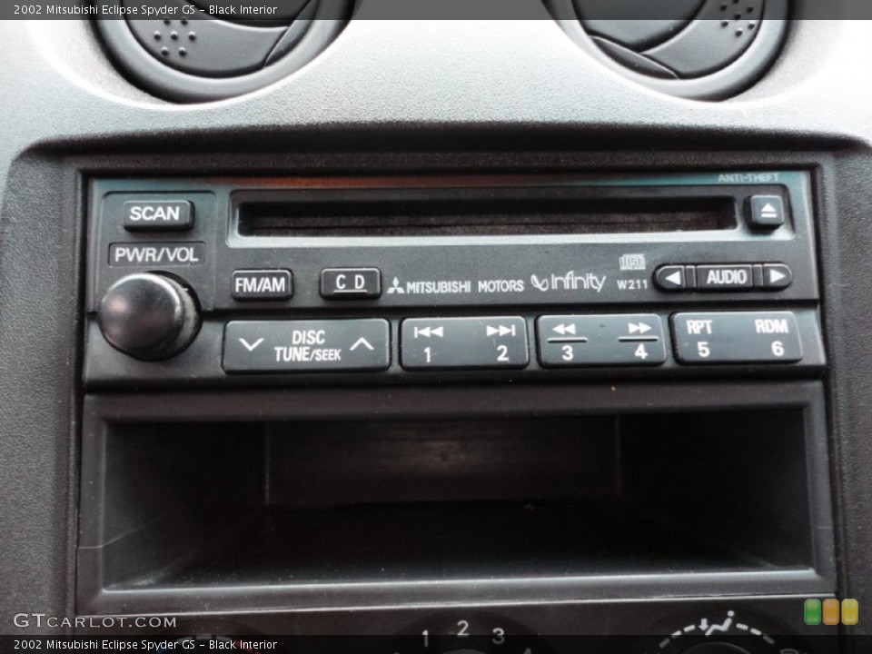 Black Interior Audio System for the 2002 Mitsubishi Eclipse Spyder GS #54514304
