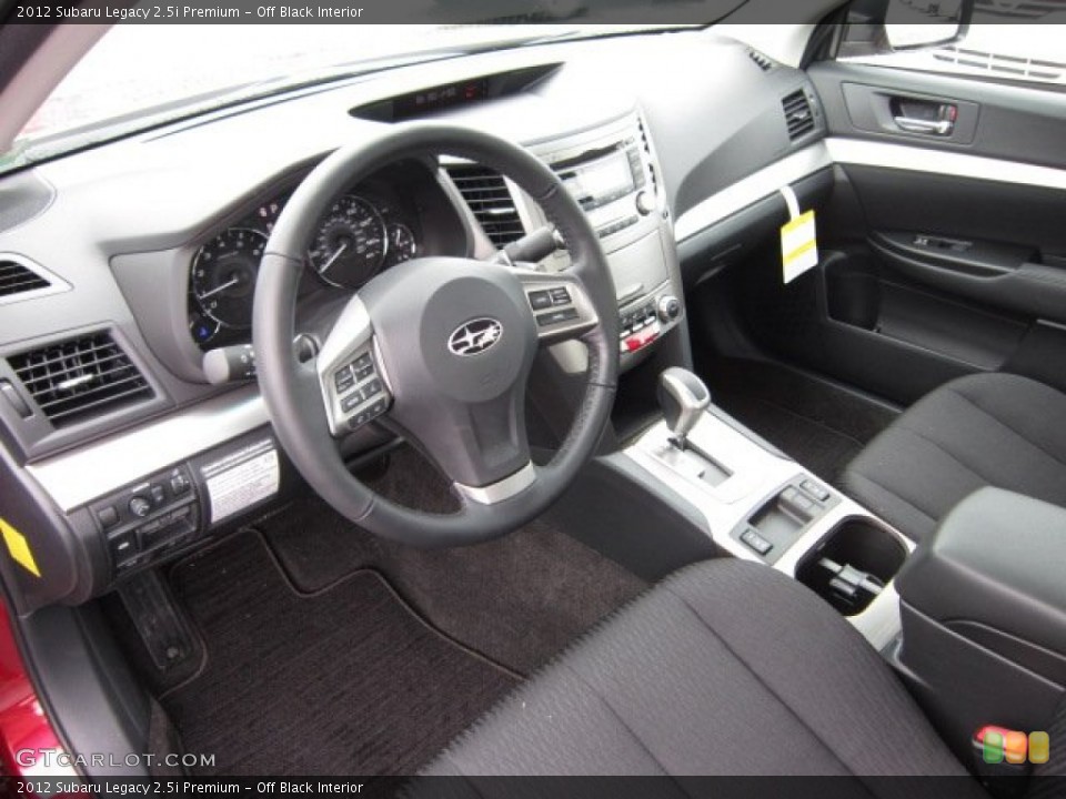 Off Black Interior Prime Interior for the 2012 Subaru Legacy 2.5i Premium #54515390