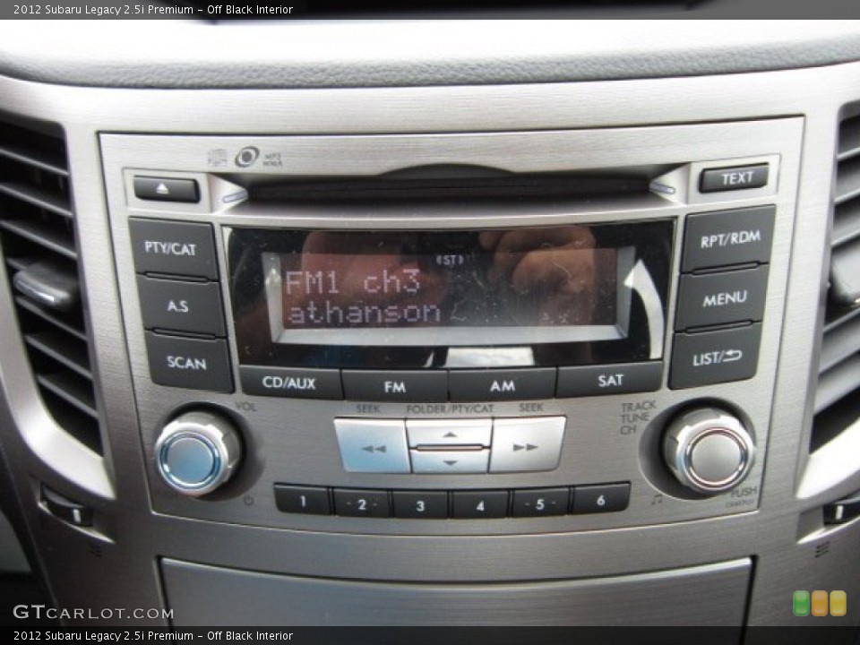 Off Black Interior Audio System for the 2012 Subaru Legacy 2.5i Premium #54515408