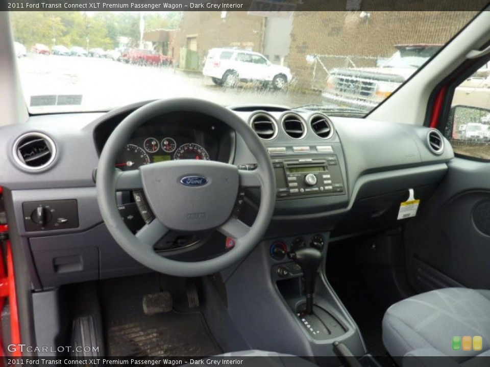 Dark Grey Interior Dashboard for the 2011 Ford Transit Connect XLT Premium Passenger Wagon #54516212