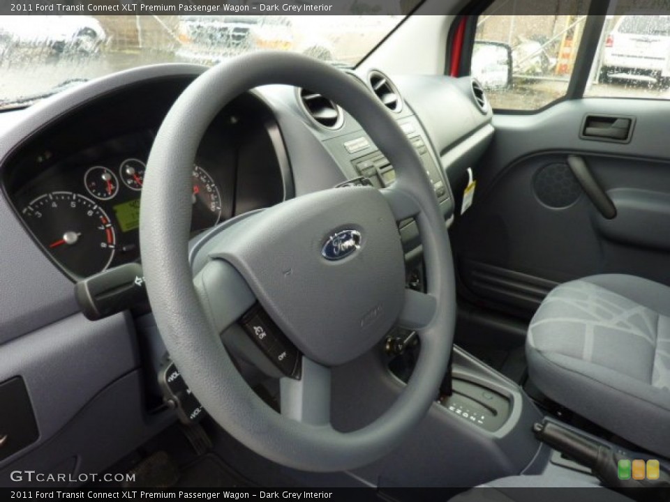 Dark Grey Interior Steering Wheel for the 2011 Ford Transit Connect XLT Premium Passenger Wagon #54516230