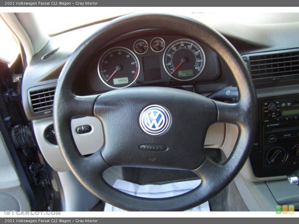 Gray Interior Steering Wheel for the 2001 Volkswagen Passat GLS Wagon #54517400