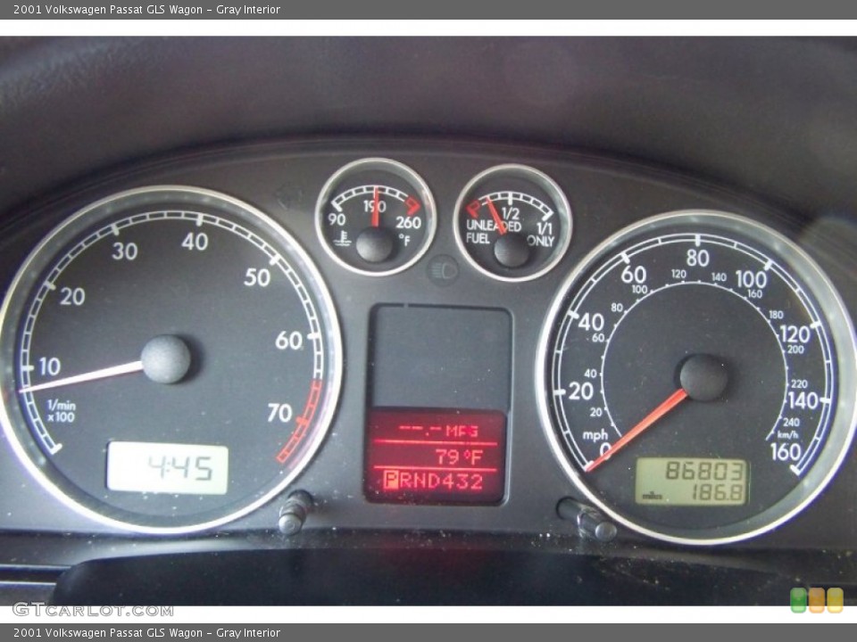 Gray Interior Gauges for the 2001 Volkswagen Passat GLS Wagon #54517451
