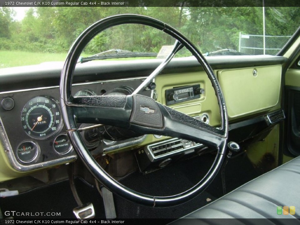 Black Interior Steering Wheel for the 1972 Chevrolet C/K K10 Custom Regular Cab 4x4 #54518810