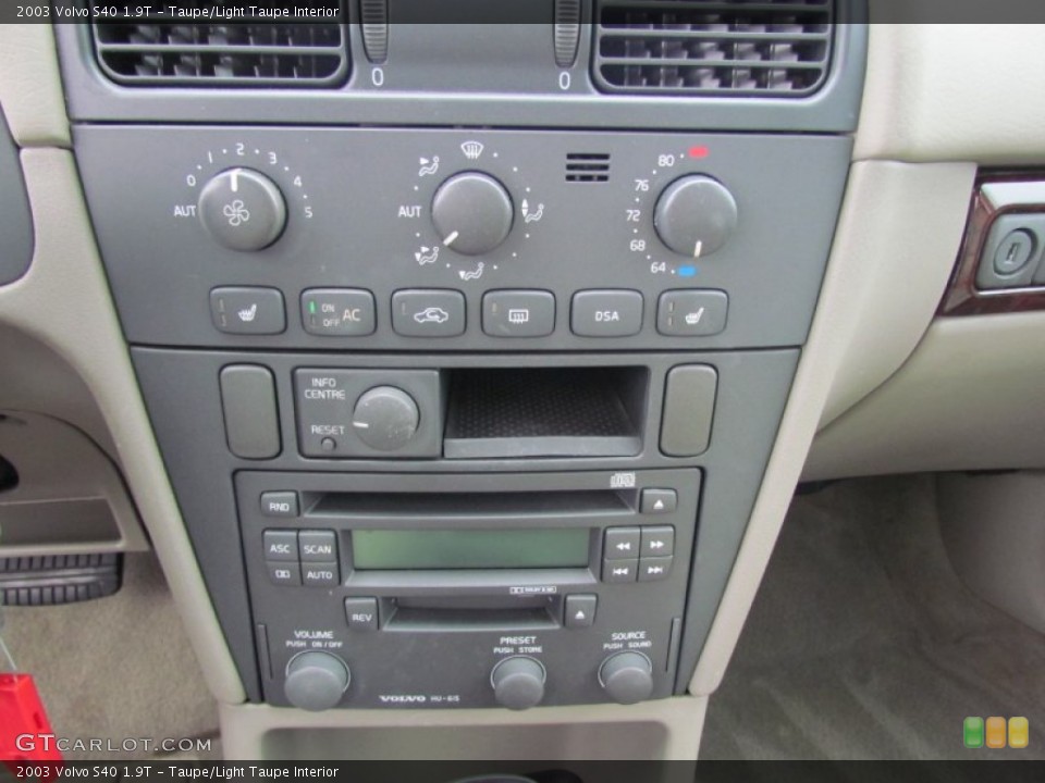 Taupe/Light Taupe Interior Controls for the 2003 Volvo S40 1.9T #54519887