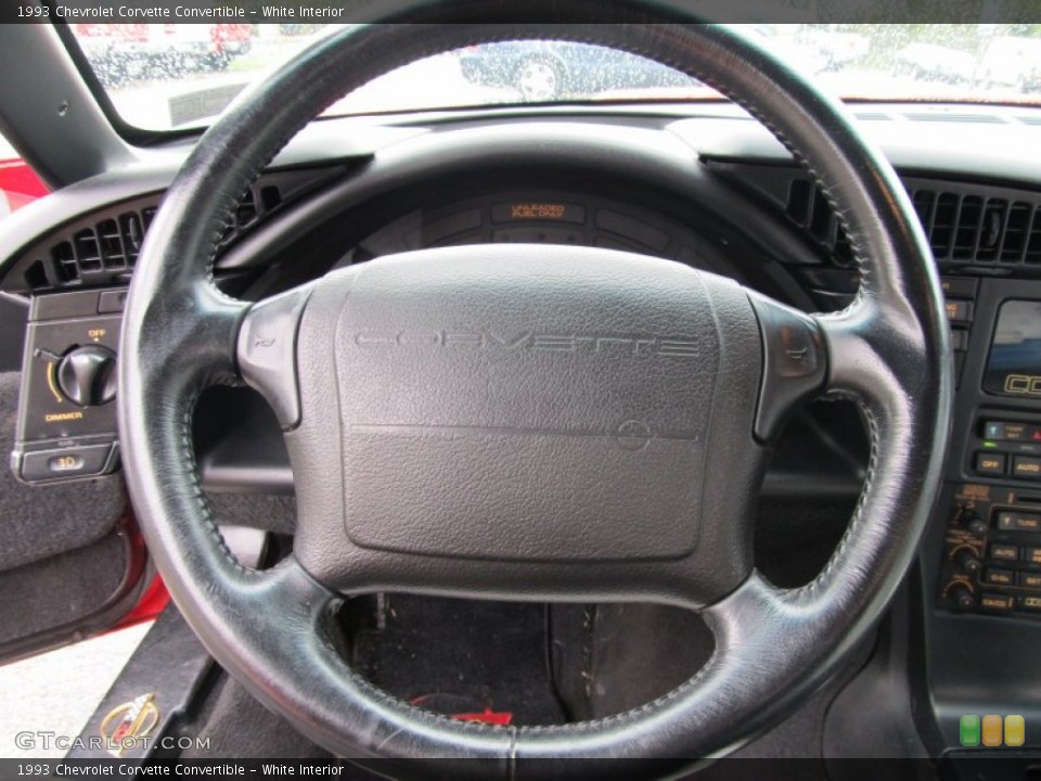 White Interior Steering Wheel for the 1993 Chevrolet Corvette Convertible #54520106