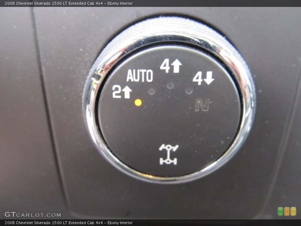 Ebony Interior Controls for the 2008 Chevrolet Silverado 1500 LT Extended Cab 4x4 #54520272
