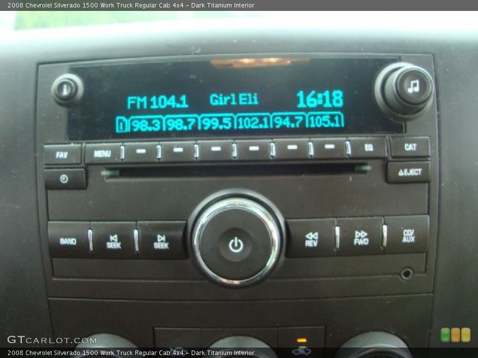 Dark Titanium Interior Audio System for the 2008 Chevrolet Silverado 1500 Work Truck Regular Cab 4x4 #54520469