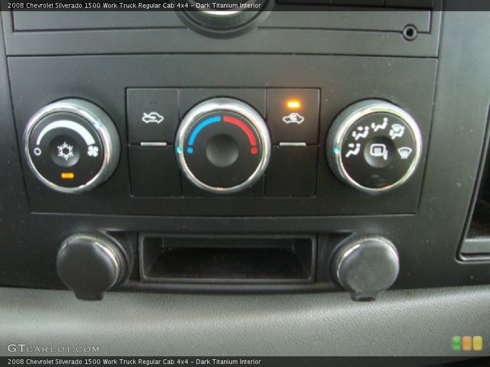 Dark Titanium Interior Controls for the 2008 Chevrolet Silverado 1500 Work Truck Regular Cab 4x4 #54520475