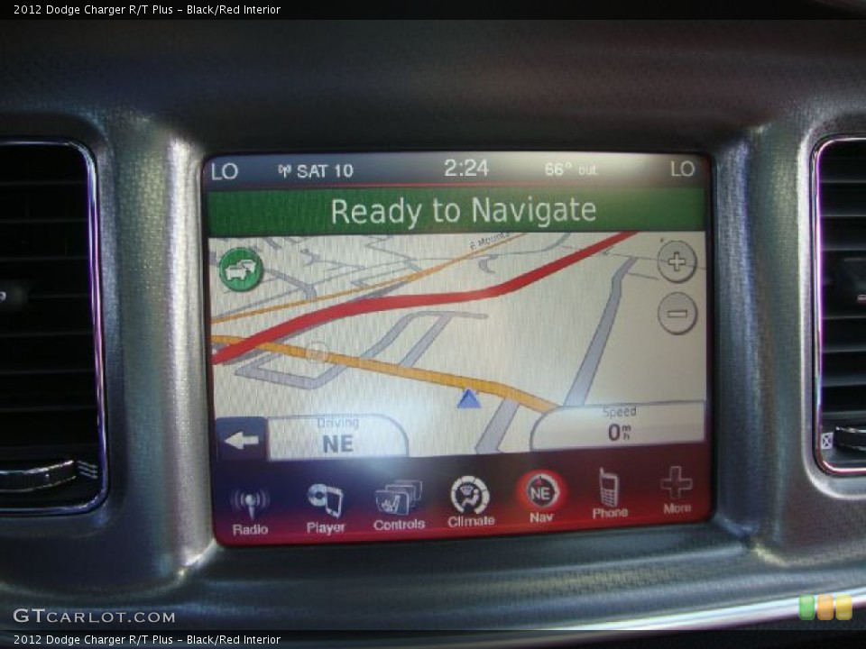 Black/Red Interior Navigation for the 2012 Dodge Charger R/T Plus #54520670