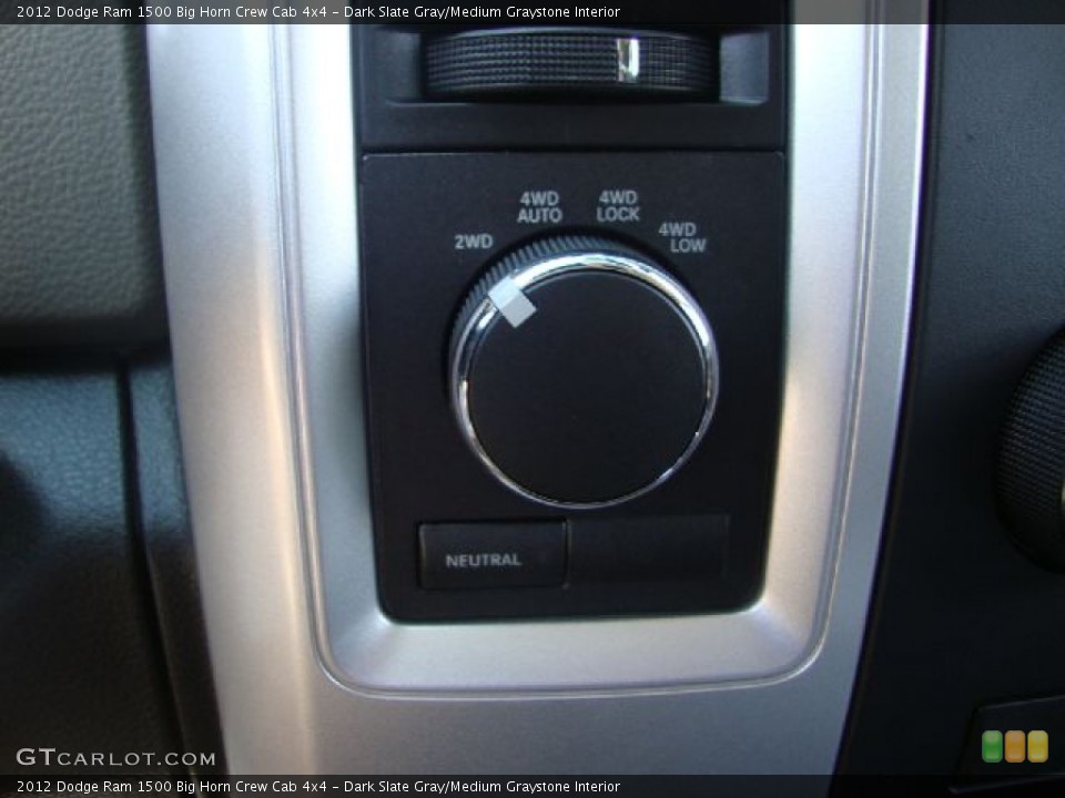 Dark Slate Gray/Medium Graystone Interior Controls for the 2012 Dodge Ram 1500 Big Horn Crew Cab 4x4 #54521009