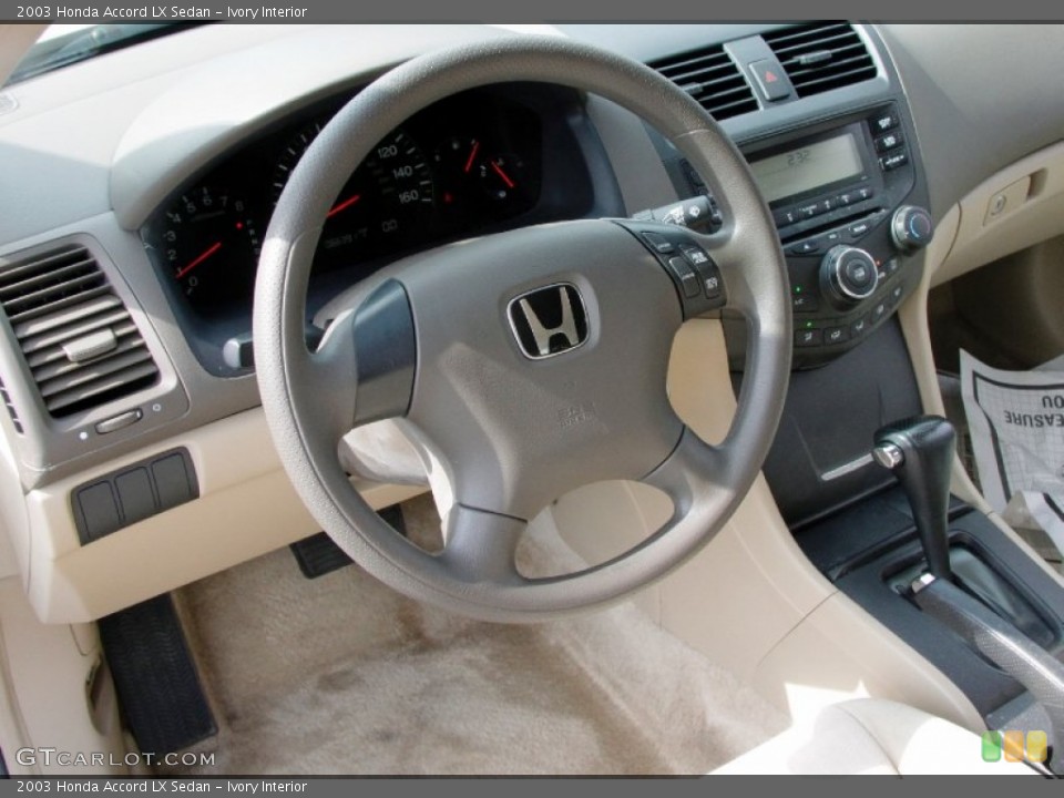 Ivory Interior Steering Wheel for the 2003 Honda Accord LX Sedan #54521264