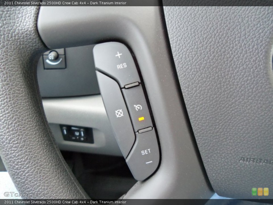 Dark Titanium Interior Controls for the 2011 Chevrolet Silverado 2500HD Crew Cab 4x4 #54522756