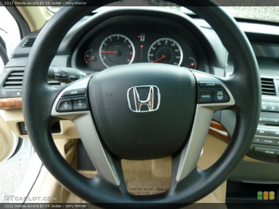 Ivory Interior Steering Wheel for the 2012 Honda Accord EX V6 Sedan #54525200