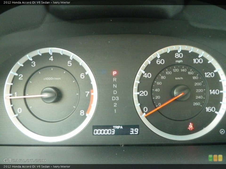 Ivory Interior Gauges for the 2012 Honda Accord EX V6 Sedan #54525218