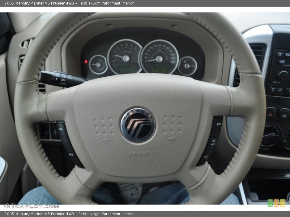 Pebble/Light Parchment Interior Steering Wheel for the 2005 Mercury Mariner V6 Premier 4WD #54526625