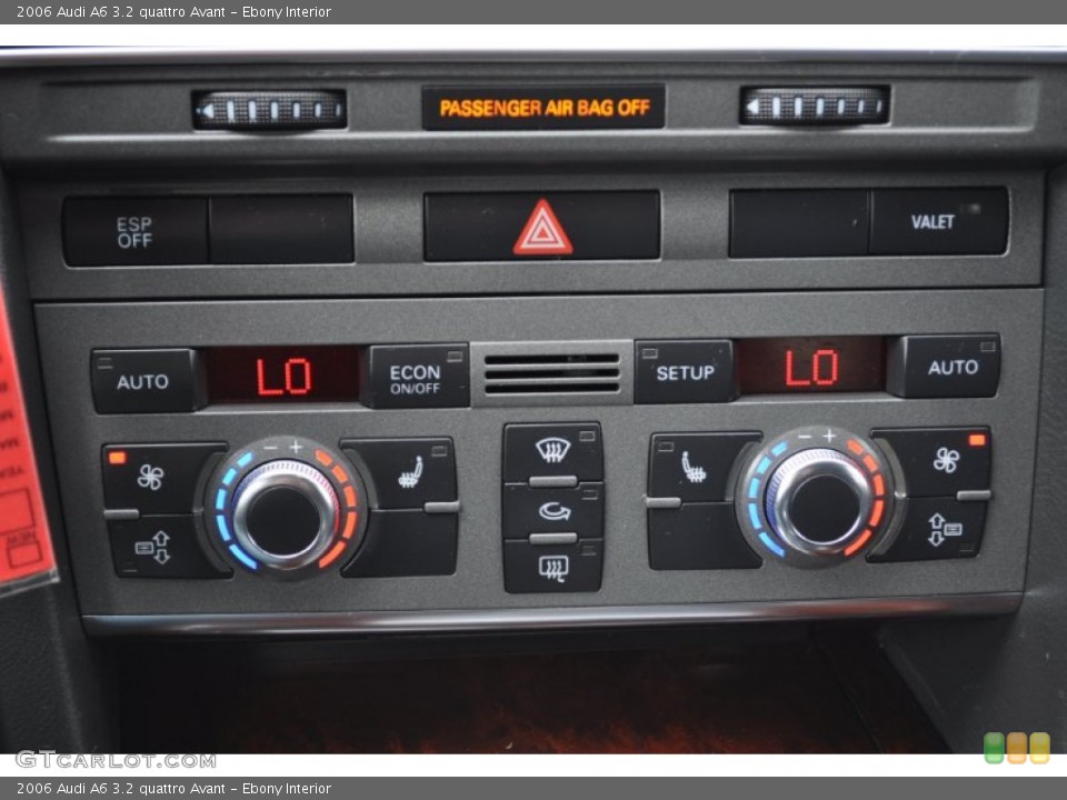 Ebony Interior Controls for the 2006 Audi A6 3.2 quattro Avant #54527535