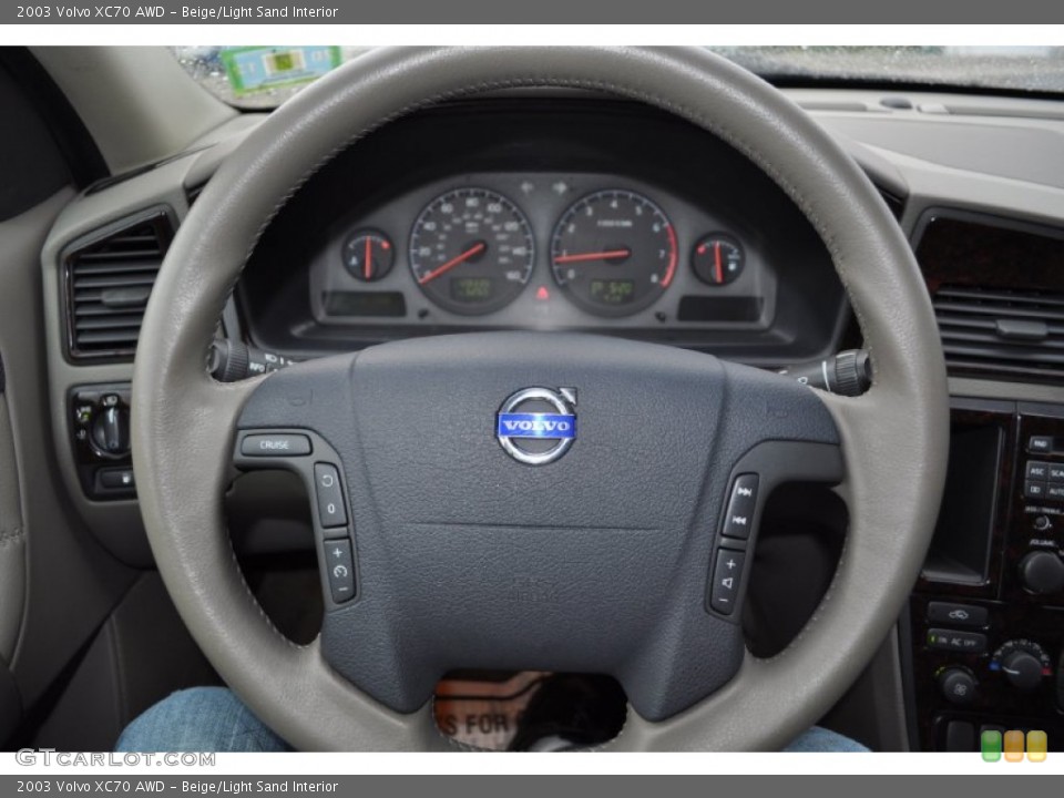 Beige/Light Sand Interior Steering Wheel for the 2003 Volvo XC70 AWD #54527794