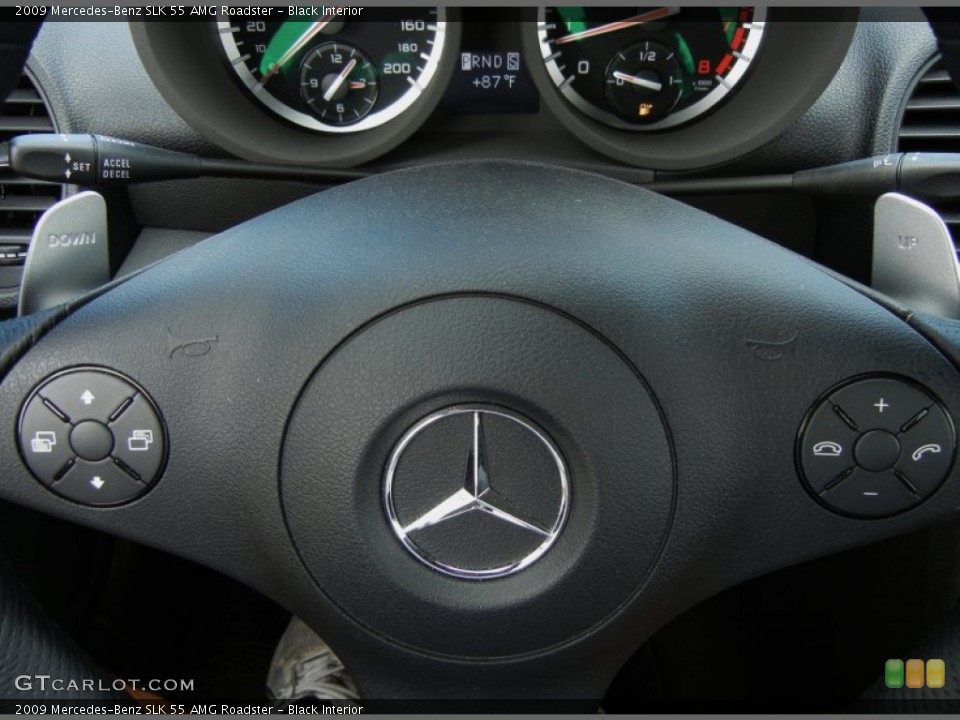 Black Interior Steering Wheel for the 2009 Mercedes-Benz SLK 55 AMG Roadster #54527975