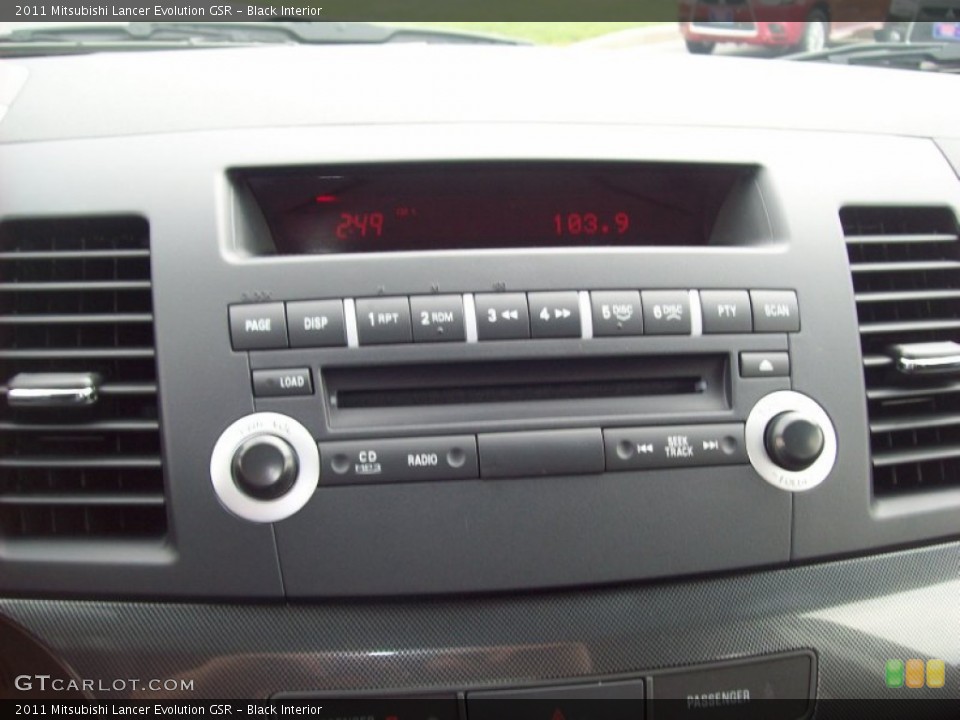 Black Interior Controls for the 2011 Mitsubishi Lancer Evolution GSR #54528794