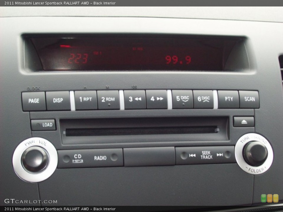 Black Interior Audio System for the 2011 Mitsubishi Lancer Sportback RALLIART AWD #54529004