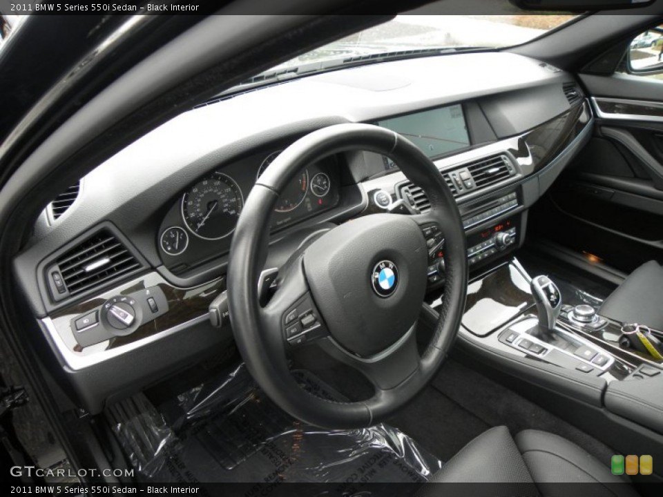 Black Interior Dashboard for the 2011 BMW 5 Series 550i Sedan #54531286