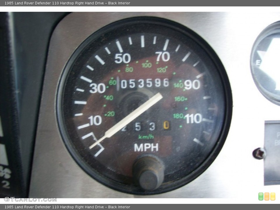 Black Interior Gauges for the 1985 Land Rover Defender 110 Hardtop Right Hand Drive #54531440