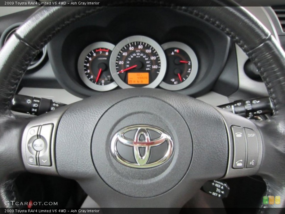 Ash Gray Interior Steering Wheel for the 2009 Toyota RAV4 Limited V6 4WD #54534314