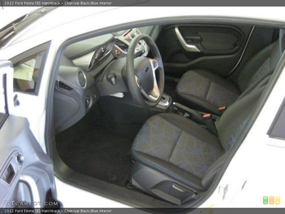 Charcoal Black/Blue Interior Photo for the 2012 Ford Fiesta SES Hatchback #54537745
