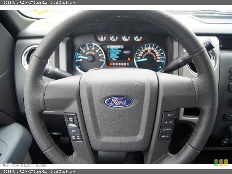 Steel Gray Interior Steering Wheel for the 2011 Ford F150 XLT SuperCab #54543010