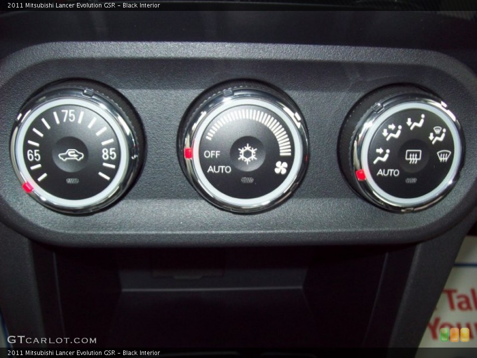Black Interior Controls for the 2011 Mitsubishi Lancer Evolution GSR #54543672