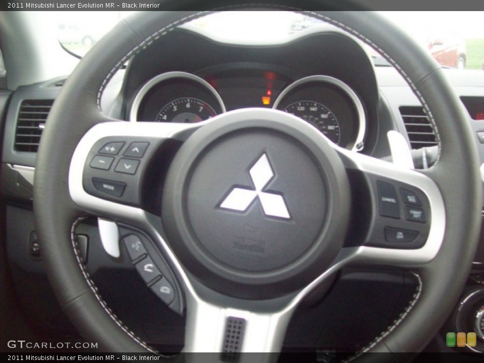 Black Interior Steering Wheel for the 2011 Mitsubishi Lancer Evolution MR #54544080