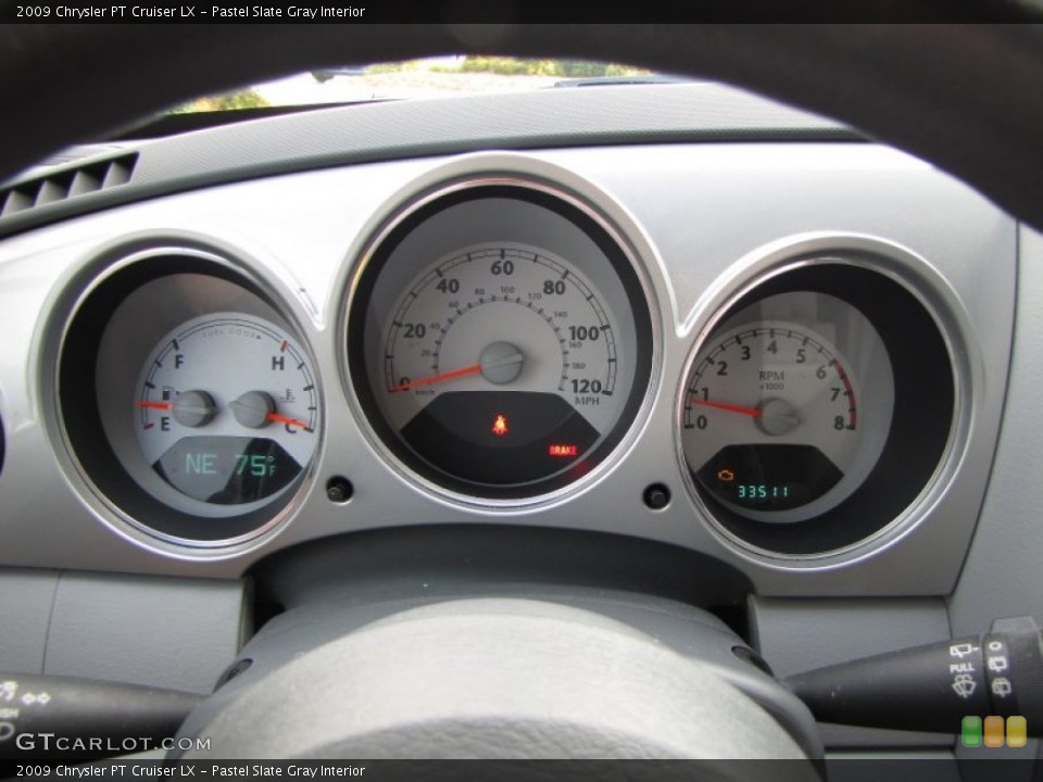 Pastel Slate Gray Interior Gauges for the 2009 Chrysler PT Cruiser LX #54545131