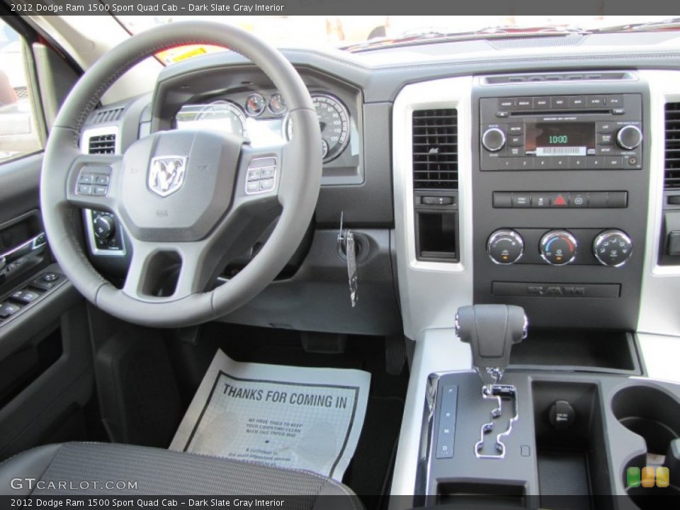 Dark Slate Gray Interior Dashboard for the 2012 Dodge Ram 1500 Sport Quad Cab #54545280