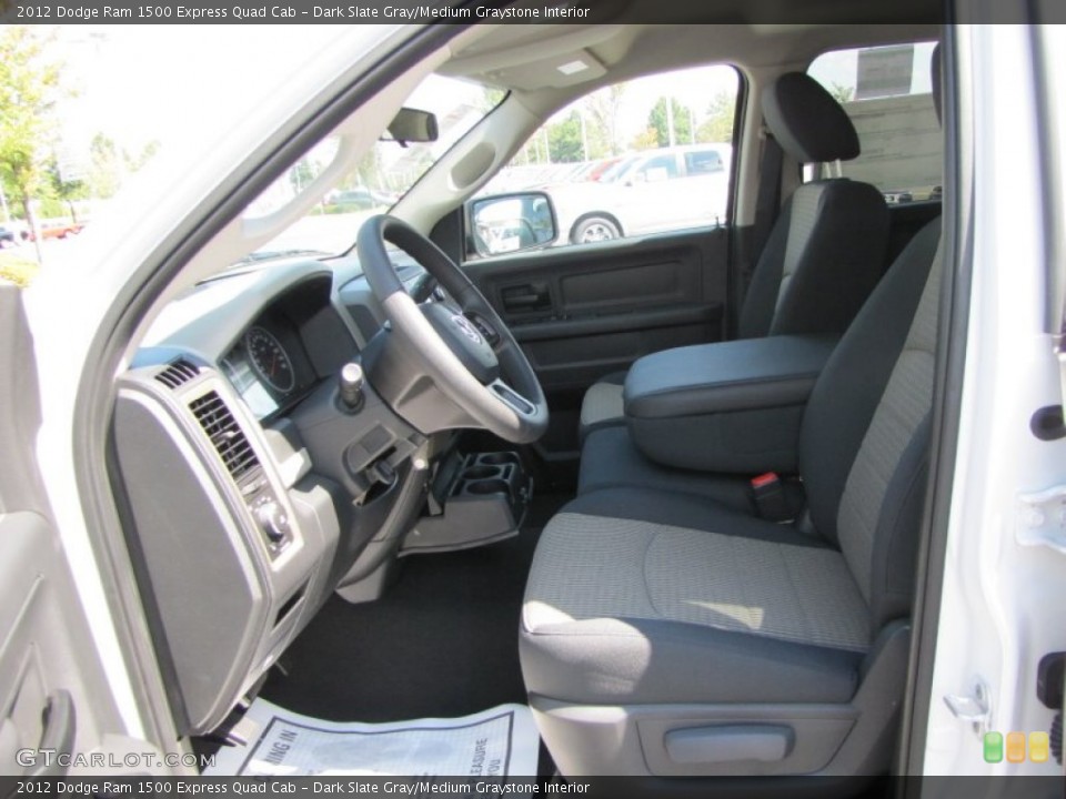 Dark Slate Gray/Medium Graystone Interior Photo for the 2012 Dodge Ram 1500 Express Quad Cab #54545493