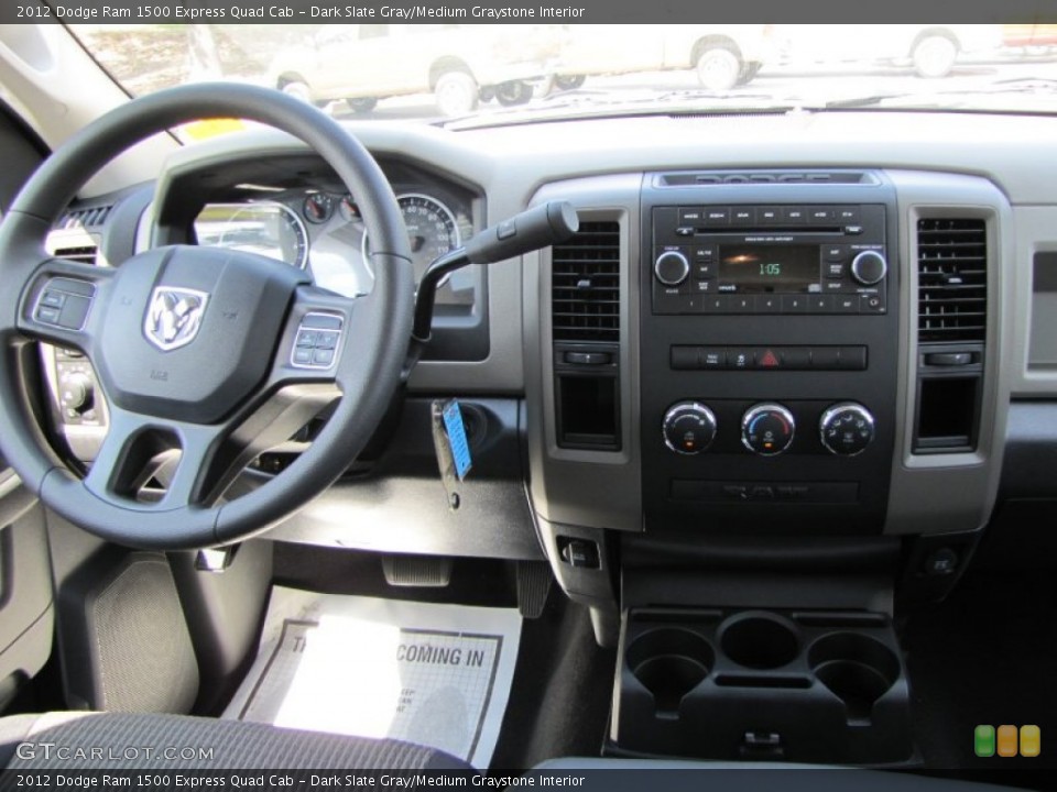 Dark Slate Gray/Medium Graystone Interior Dashboard for the 2012 Dodge Ram 1500 Express Quad Cab #54545520