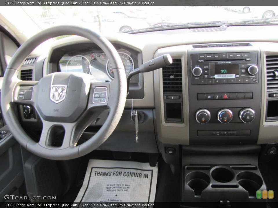 Dark Slate Gray/Medium Graystone Interior Dashboard for the 2012 Dodge Ram 1500 Express Quad Cab #54545640