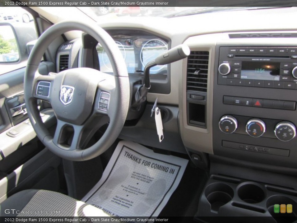 Dark Slate Gray/Medium Graystone Interior Dashboard for the 2012 Dodge Ram 1500 Express Regular Cab #54545850