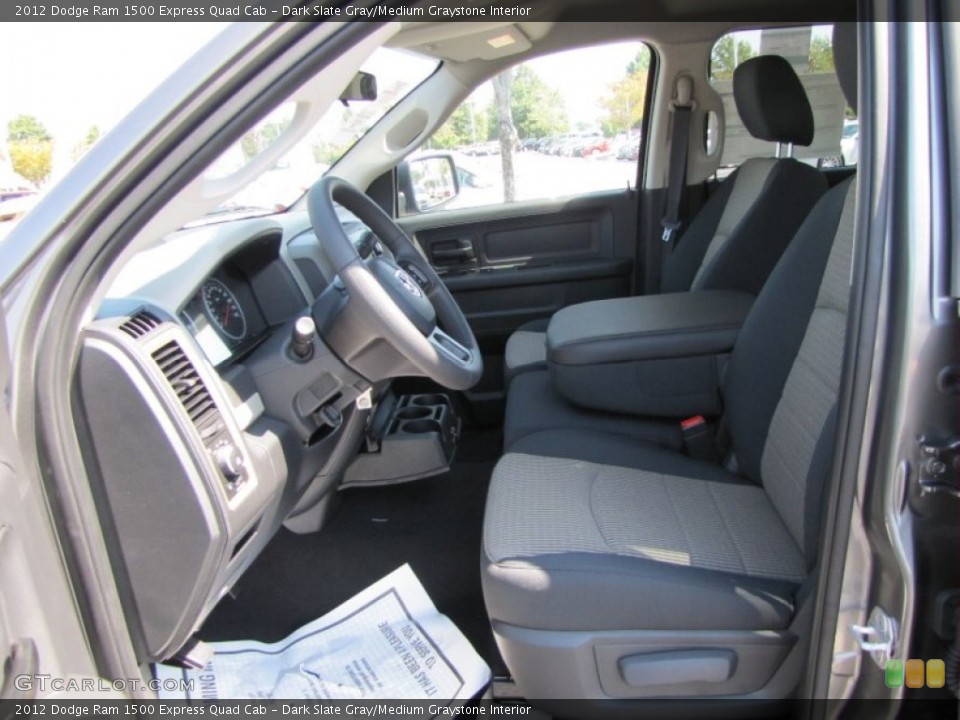 Dark Slate Gray/Medium Graystone Interior Photo for the 2012 Dodge Ram 1500 Express Quad Cab #54546075