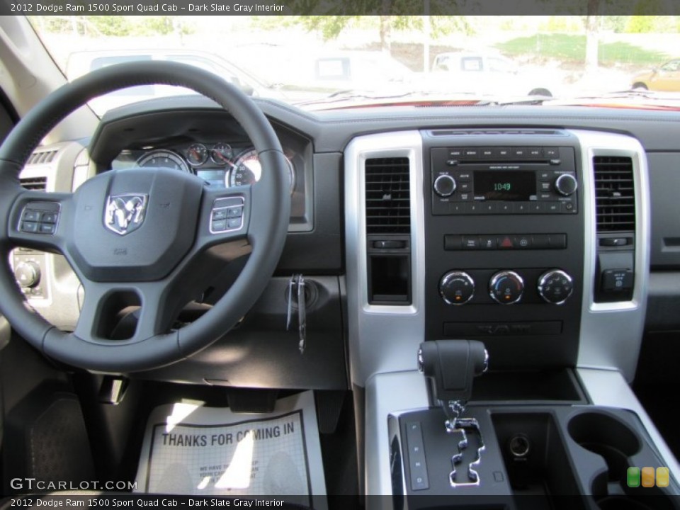 Dark Slate Gray Interior Dashboard for the 2012 Dodge Ram 1500 Sport Quad Cab #54546231