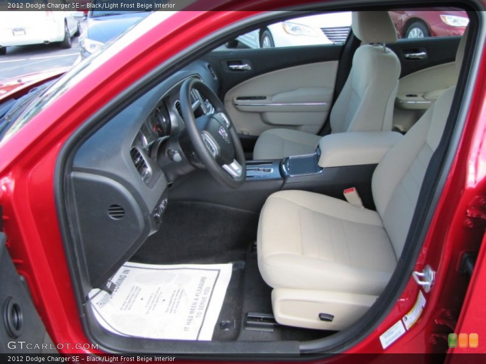 Black/Light Frost Beige Interior Photo for the 2012 Dodge Charger SE #54548166