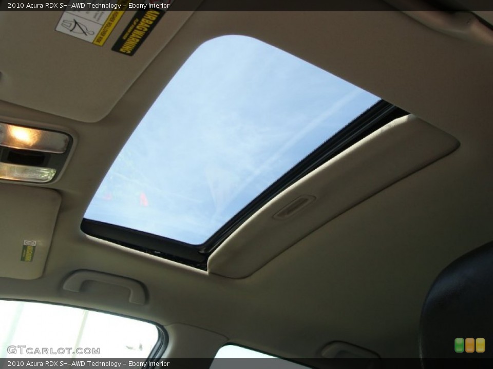 Ebony Interior Sunroof for the 2010 Acura RDX SH-AWD Technology #54548260