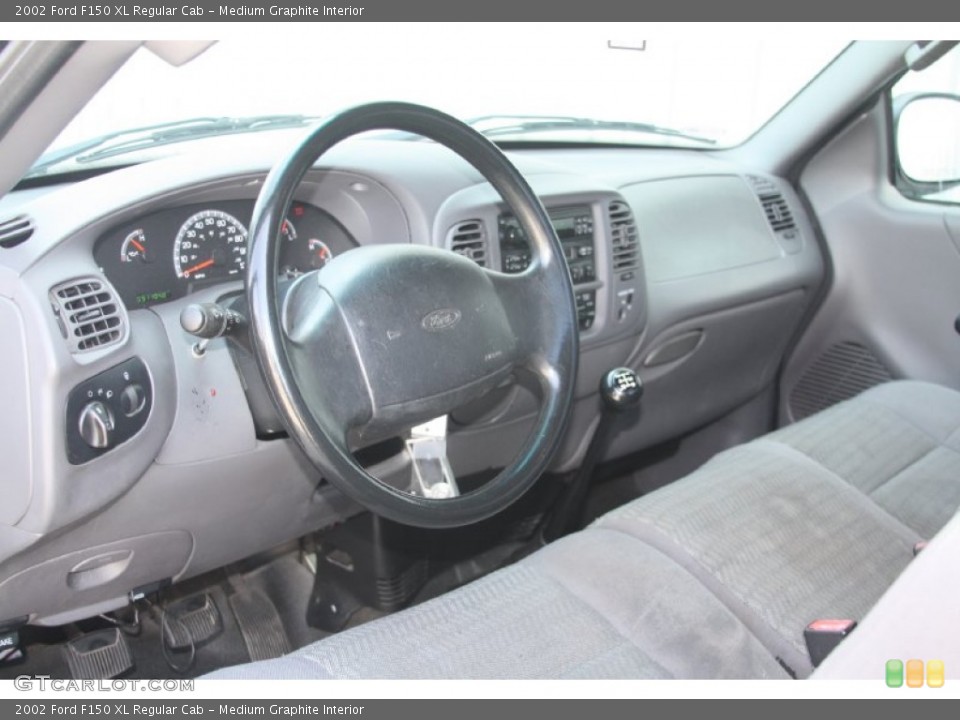 Medium Graphite Interior Dashboard for the 2002 Ford F150 XL Regular Cab #54548275